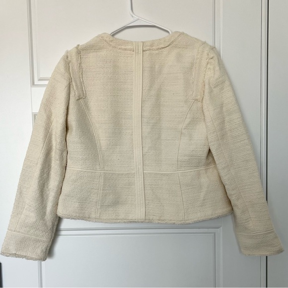 White House Black Market Cream Soft Tweed Jacket NEW - Picture 7 of 7